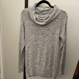 Super Soft Heather Gray Cowl Neck Sweater Top